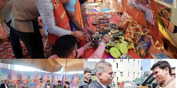 Div Com Kashmir celebrates Navratri with Kashmiri Pandit employees at Odina Sumbal