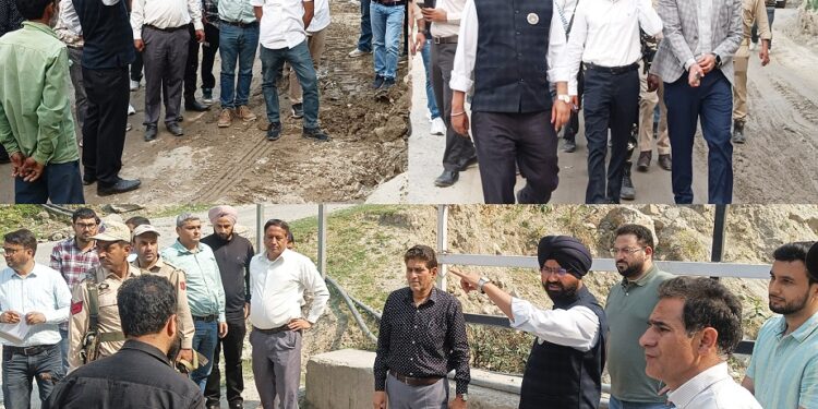 DC inspects upgradation, Development Works on Doda-Khellani stretch of NH