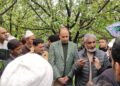 MLA Shopian visits hail-affected areas