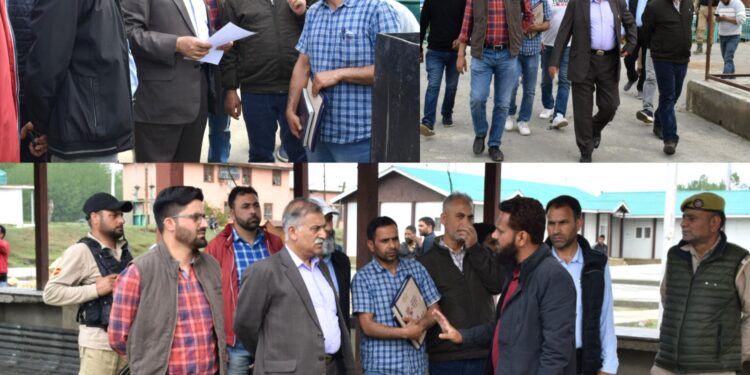 SANJY-2025: DC Bandipora conducts spot review of arrangements at Shadipora Transit Camp