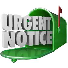 Urgent Notice: