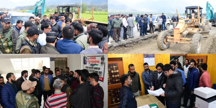 DC Ganderbal inspects Ring Road project; reviews functioning of Tehsil, BDO office Wakura