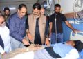 Javed Rana visits GMC Rajouri; meets Ghani Bus accident victims