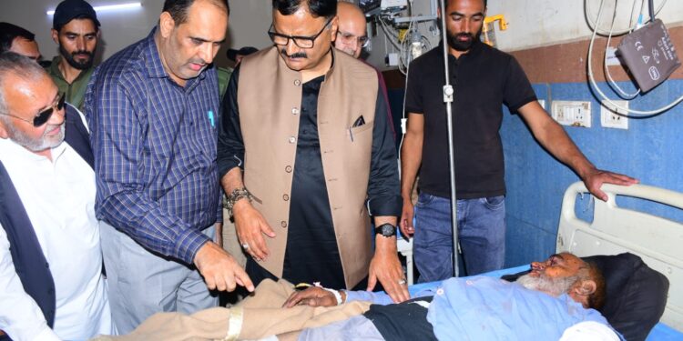 Javed Rana visits GMC Rajouri; meets Ghani Bus accident victims