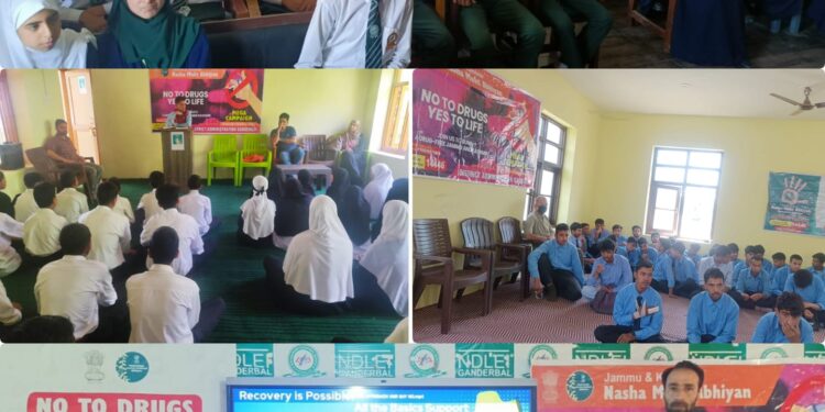 Multifarious activities against drug abuse held in educational institutions in Ganderbal