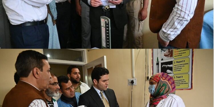 DC Kulgam visits GM Nazim Memorial Hospital at Kilam; reviews facilities, staff availability