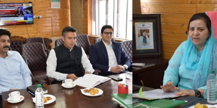 Sakeena Itoo holds meet with DCs of Anantnag, Kulgam, Srinagar districts