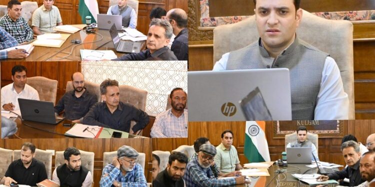DC Kulgam reviews progress of works under ABDP in Manzgam Block