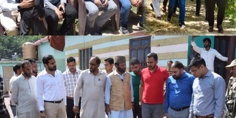DC Poonch visits shelling hit areas in Mandi and Haveli, assesses damage to property