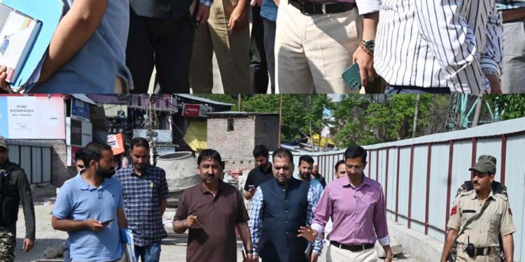 DC visits Shopian town, inspects ongoing development works