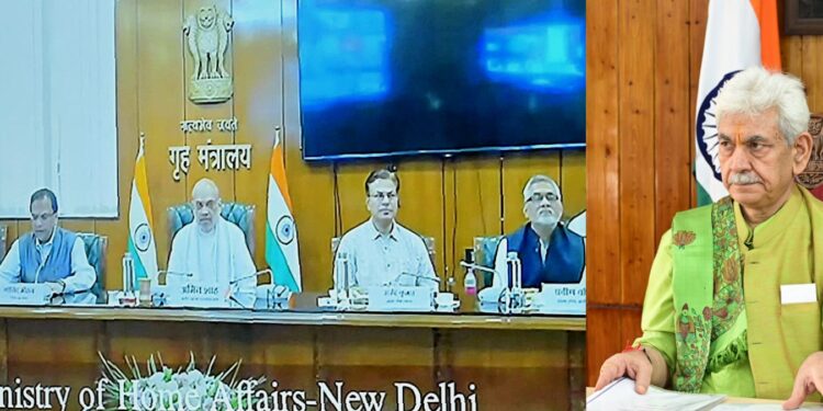 Lieutenant Governor Attends High-Level Security Meeting Chaired by Home Minister