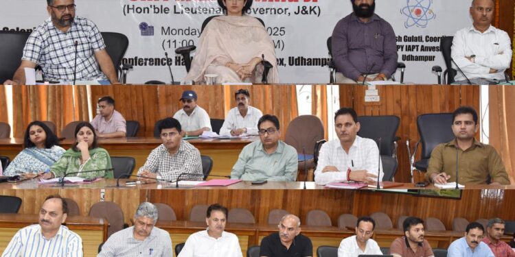 DC Udhampur chairs meeting on saturation of 25 Indicators under Dharti Aaba Janjatiya Gram Utkarsh Abhiyan