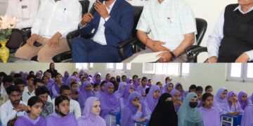 DC interacts with students at Girls Higher Secondary School Doda