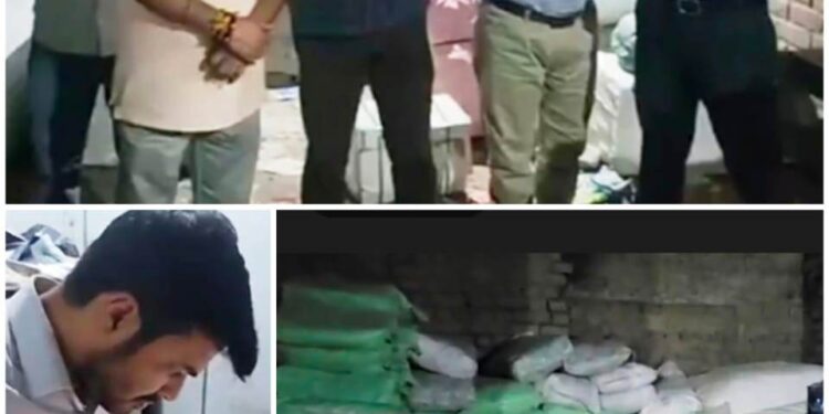 JMC team seizes huge stocks of banned Polythene material in Rajiv Nagar