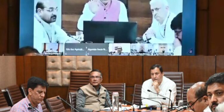 Javid Dar attends virtual meeting for Viksit Krishi Sankalp Abhiyan