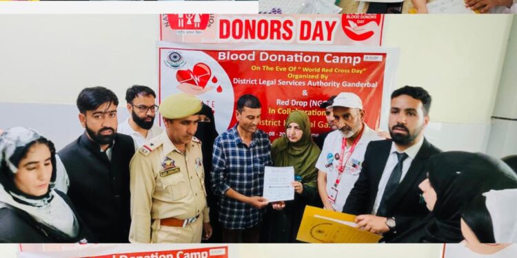 World Red Cross Day: DLSA, Ganderbal organizes blood donation camp