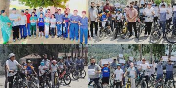 Cyclothon Rally held in Ghat to raise awareness about hazards of Plastic Pollution