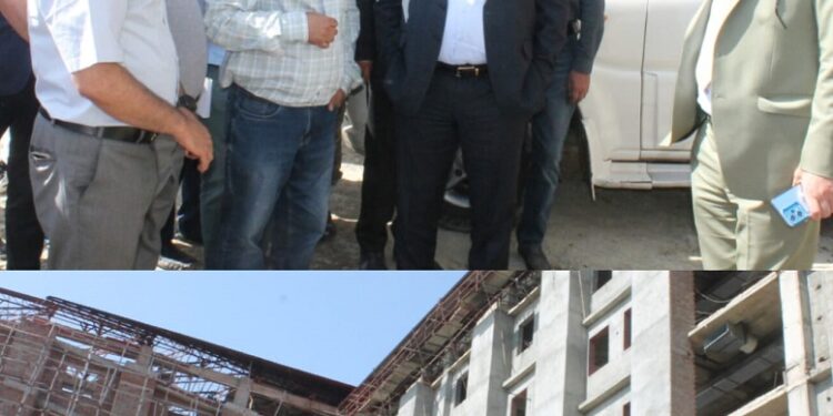 Dy CM inspects progress on 250 bedded IPD, Lab block in SKIMS Srinagar
