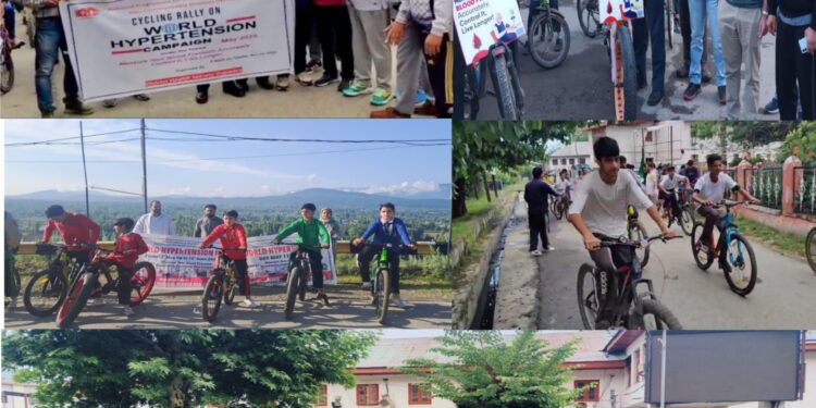 District Health Society Kupwara organizes Cycle Rallies under Hypertension campaign