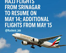 Hajj flights from Srinagar to resume from May 14