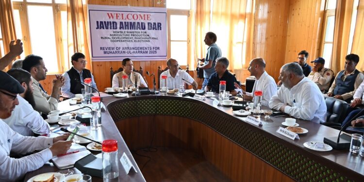 Javid Dar reviews Muharram arrangements in Pattan; emphasizes inter-departmental coordination for event’s success