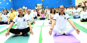11th International Day of Yoga celebrated in Samba with great enthusiasm