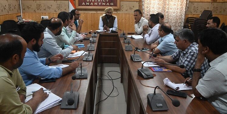 Review meeting for ‘International Yoga Day’ celebrations held at Anantnag