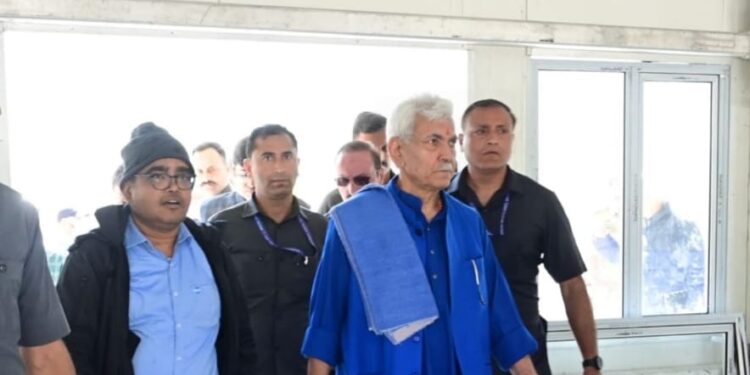 Lieutenant Governor conducts on-site inspection of Shri Amarnath Ji Shrine Board’s Yatri Niwas at Baltal