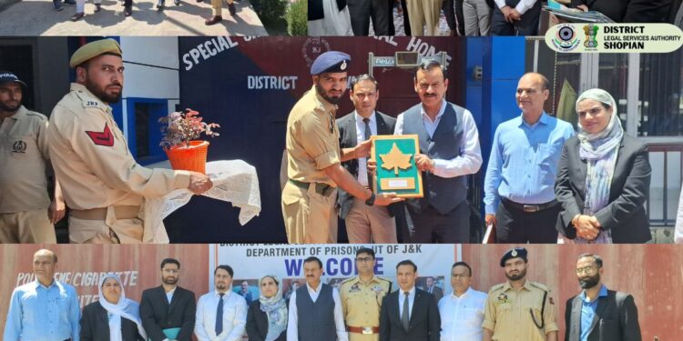 Chairman DLSA Shopian visits Spl.Jail Pulwama, reviews condition of prison