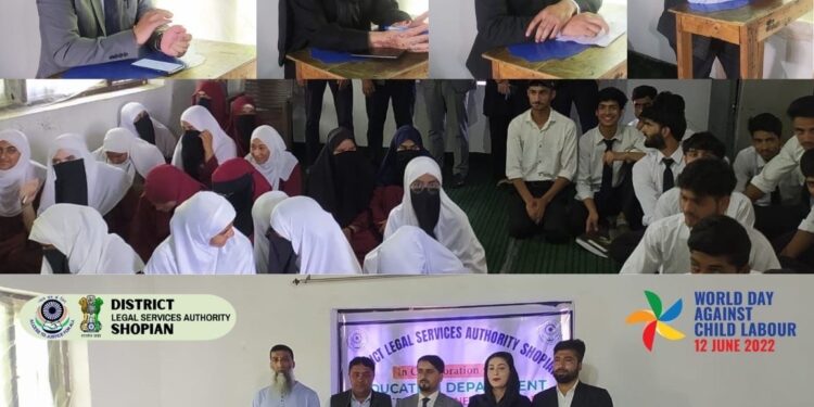 DLSA Shopian organizes awareness programme on ‘World Day against Child Labour’