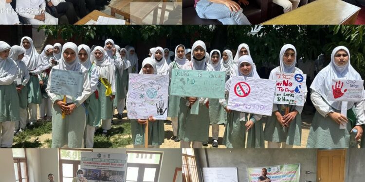 Dist. Pulwama continues school outreach under Nasha Mukt J&K Abhiyan
