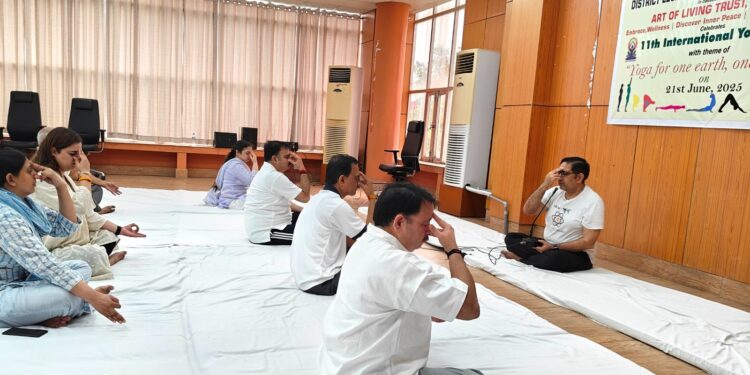 DLSA Jammu hosts yoga session cum awareness program to mark 11th Int’l Day of Yoga