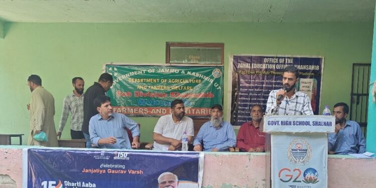 Dharti Aabha Abhiyan held for 3rd consecutive day at tribal village Shalnar in block Khansahib