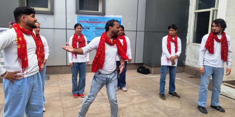 DIPR Cultural Unit Jammu presents street play on Hypertension at SDH Akhnoor