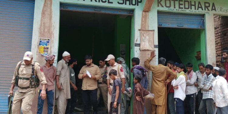 DC Rajouri conducts surprise inspection of DAJ-GUA Awareness Camp, Fair Price Shop at Kotedhara