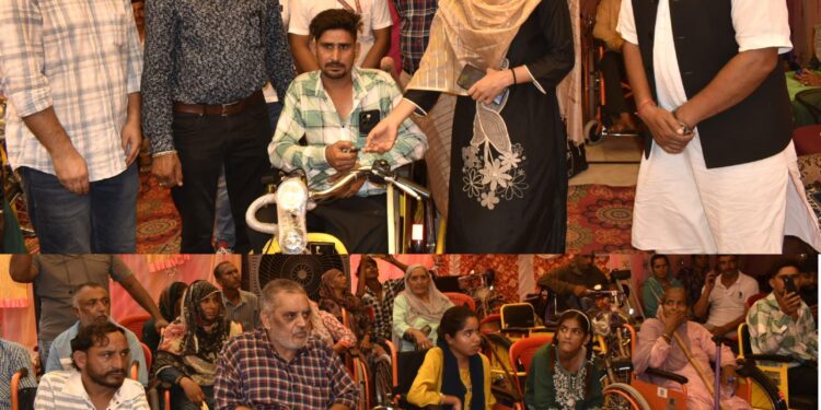 DC Reasi distributes aids, appliances to specially abled persons