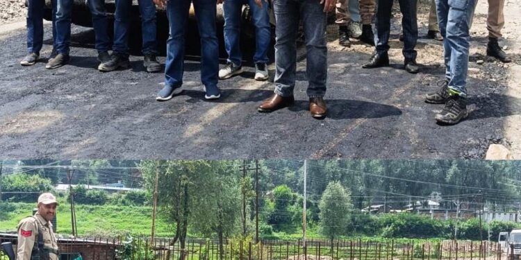 DC Poonch inspects blacktopping work on National Highway, under-construction bridge at Potha Bypass Surankote