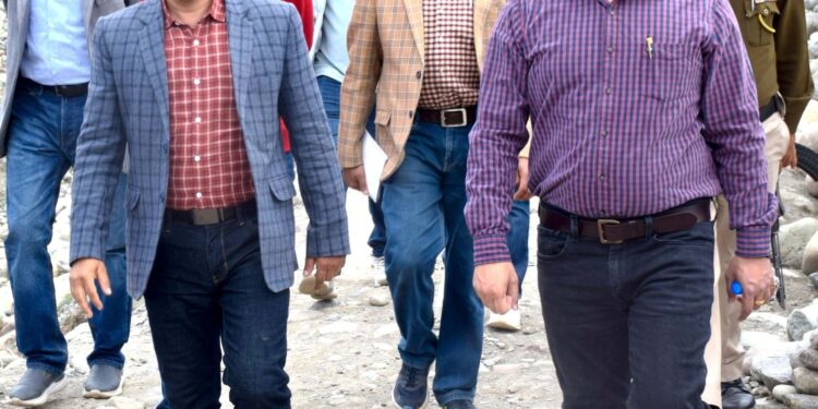 Clearance work underway to facilitate road widening at Bafliaz