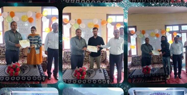 SDM Dudu felicitates students of GHSS Jakhed for outstanding board results