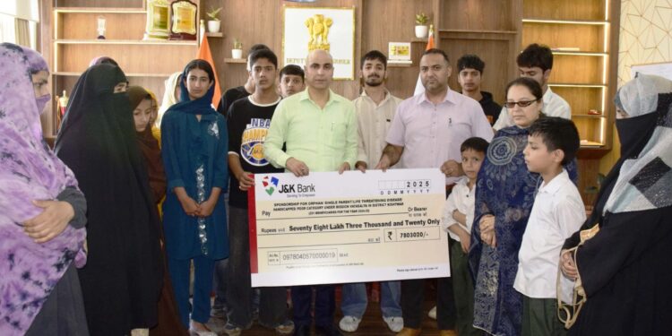 DC Kishtwar distributes sponsorship benefits under Mission Vatsalya