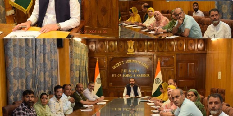 DC Pulwama reviews JK Sehat App registration progress in the District