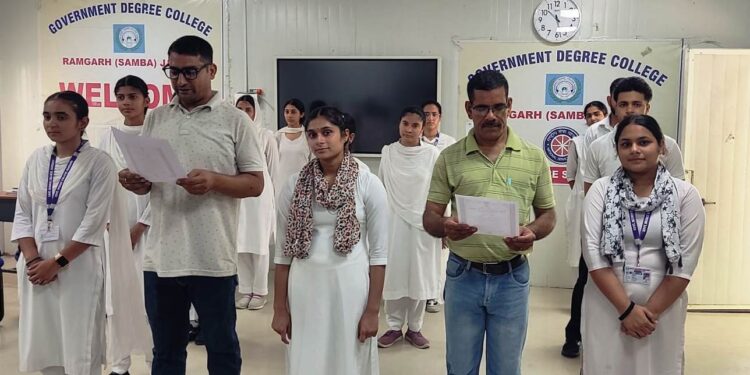 GDC Ramgarh hosts preamble reading session