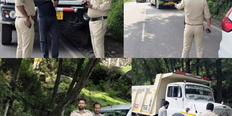MVD conducts enforcement drive on Jammu-Poonch National Highway, Nangali Sahib