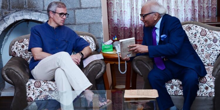 CM Omar Abdullah interacts with citizens at Raabita office Srinagar, listens to public concerns