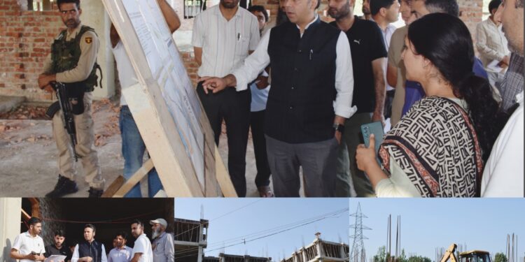 DC Budgam Reviews Progress on New District Hospital, Critical Care Unit in Reshipora