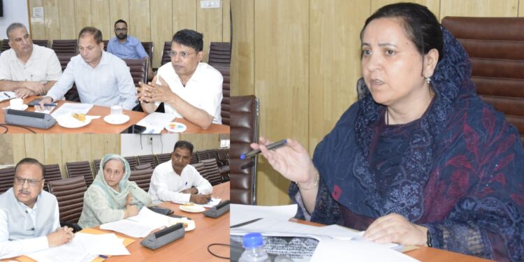Sakeena Itoo reviews functioning of Cluster University Srinagar