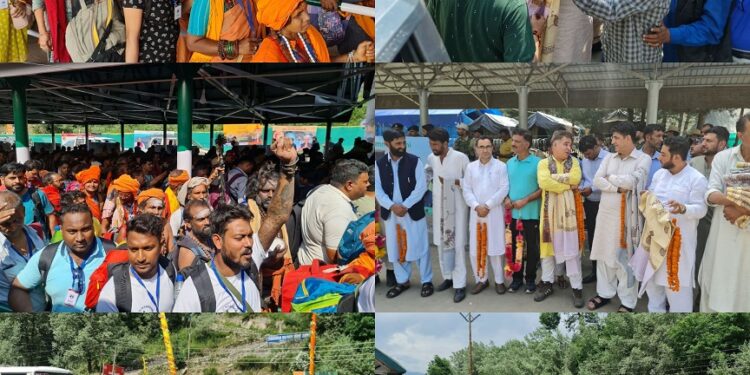 First batch of SANJY pilgrims warmly welcomed by public representatives in Anantnag