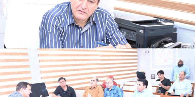 Javid Dar chairs a reviews meeting of irrigation facilities in rain-fed areas