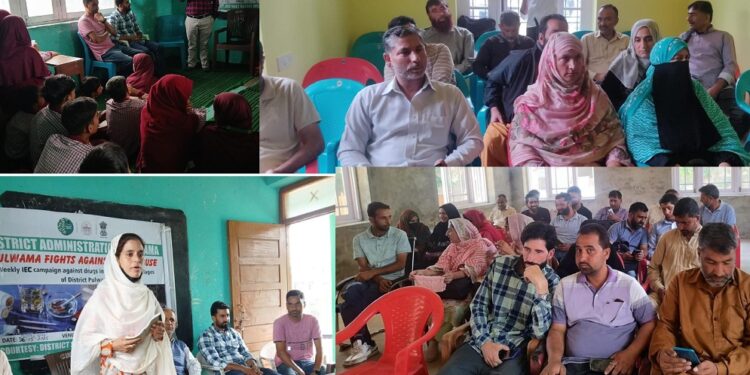 Nasha Mukt J&K Abhiyan: Distt Admin Pulwama organises Panchayat-level awareness camps