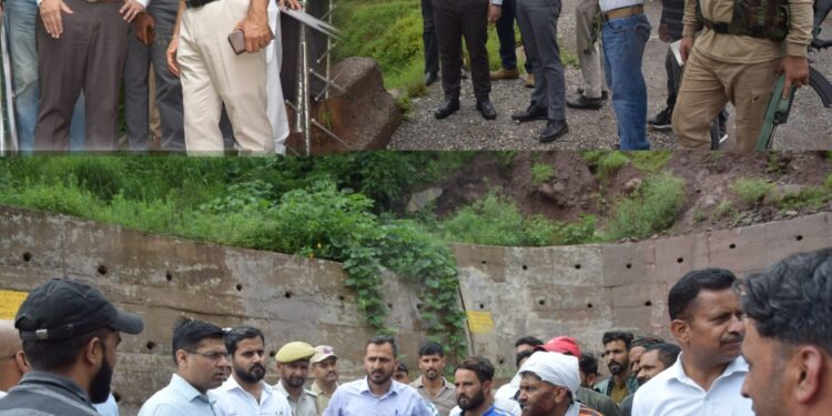 DC visits block Nangali Sahib, surrounding areas affected by Landslides
